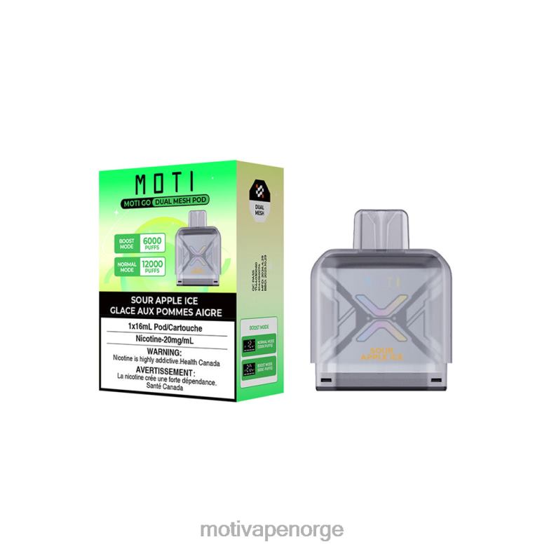 MOTI vape kit Norge | MOTI Go Pro engangs pod sur epleis PLPR888