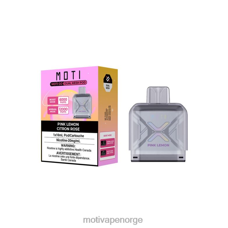 MOTI vape near me | MOTI Go Pro engangs pod rosa sitron PLPR887