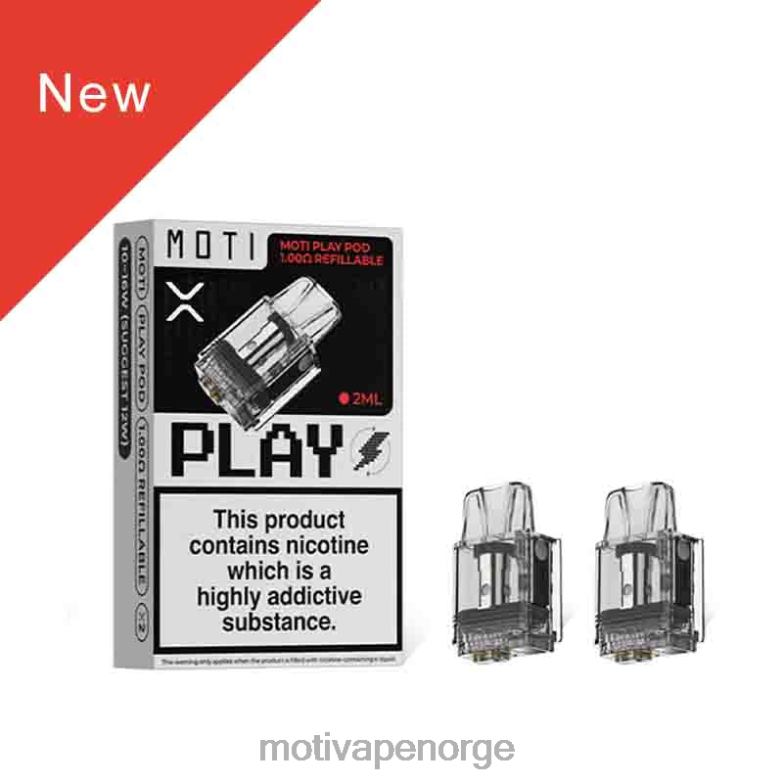 MOTI vape Norge | MOTI Play pod 1,00 ohm etterfyllbar 1 stk PLPR8121
