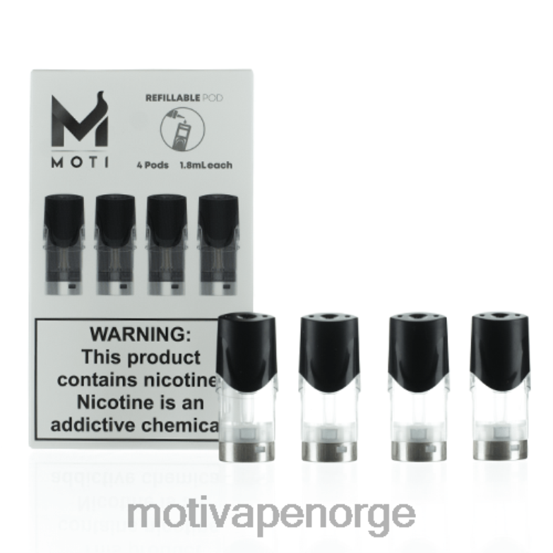 MOTI vape price | MOTI påfyllbare erstatnings-pod-kassetter (pakke med 4) PLPR874