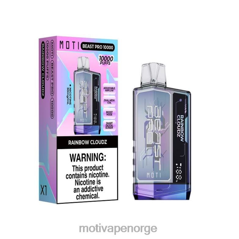 MOTI vape for sale | MOTI Beast Pro engangsvape (5 %, 10 000 drag) regnbueskyz PLPR849