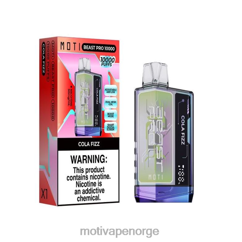 MOTI vape oslo | MOTI Beast Pro engangsvape (5 %, 10 000 drag) cola brus PLPR842