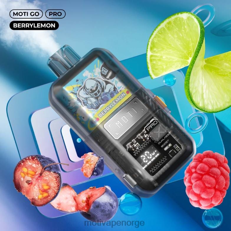 MOTI vape Norge | MOTI Go Pro engangsvape (5 %, 12000 drag) bærlemon PLPR811