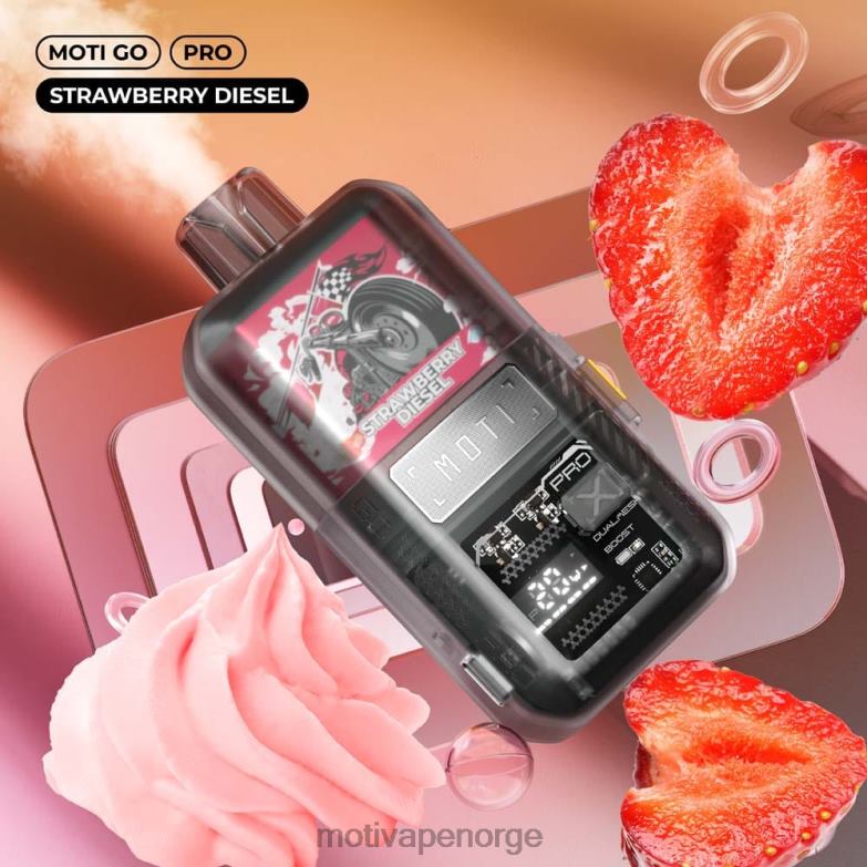 MOTI vape Norge | MOTI Go Pro engangsvape (5 %, 12000 drag) jordbærdiesel PLPR821