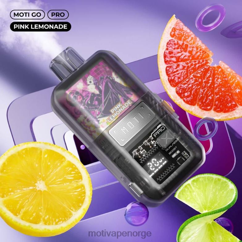 MOTI vape kit Norge | MOTI Go Pro engangsvape (5 %, 12000 drag) rosa limonade PLPR818