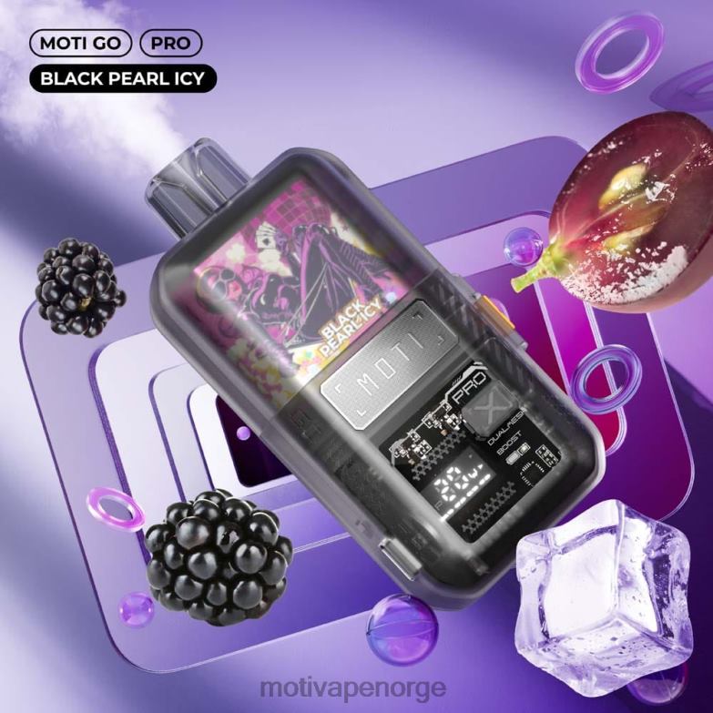 MOTI vape oslo | MOTI Go Pro engangsvape (5 %, 12000 drag) svart perle isete PLPR812