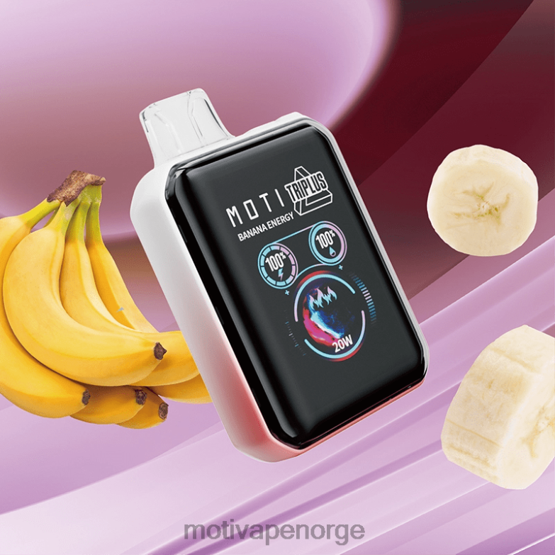 MOTI vape Norge | MOTI Triplus 20k engangsvape (5 %, 20 000 drag) banan energi PLPR81