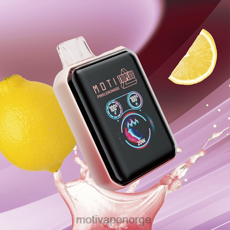 MOTI vape kit Norge | MOTI Triplus 20k engangsvape (5 %, 20 000 drag) rosa limonade PLPR88