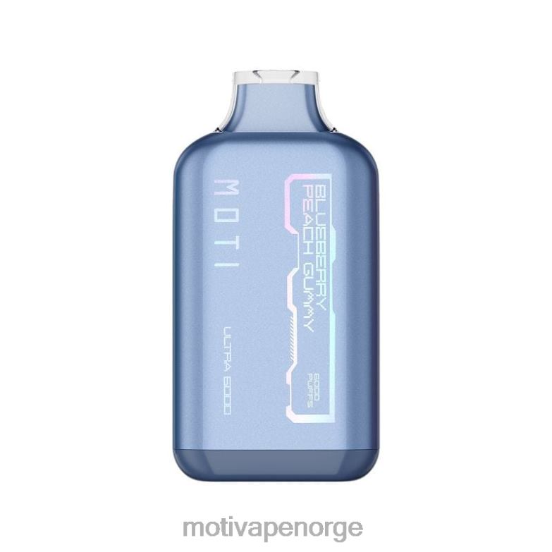 MOTI vape kit Norge | MOTI Ultra engangsvape (5 %, 6000 drag) blåbær fersken gummy PLPR828