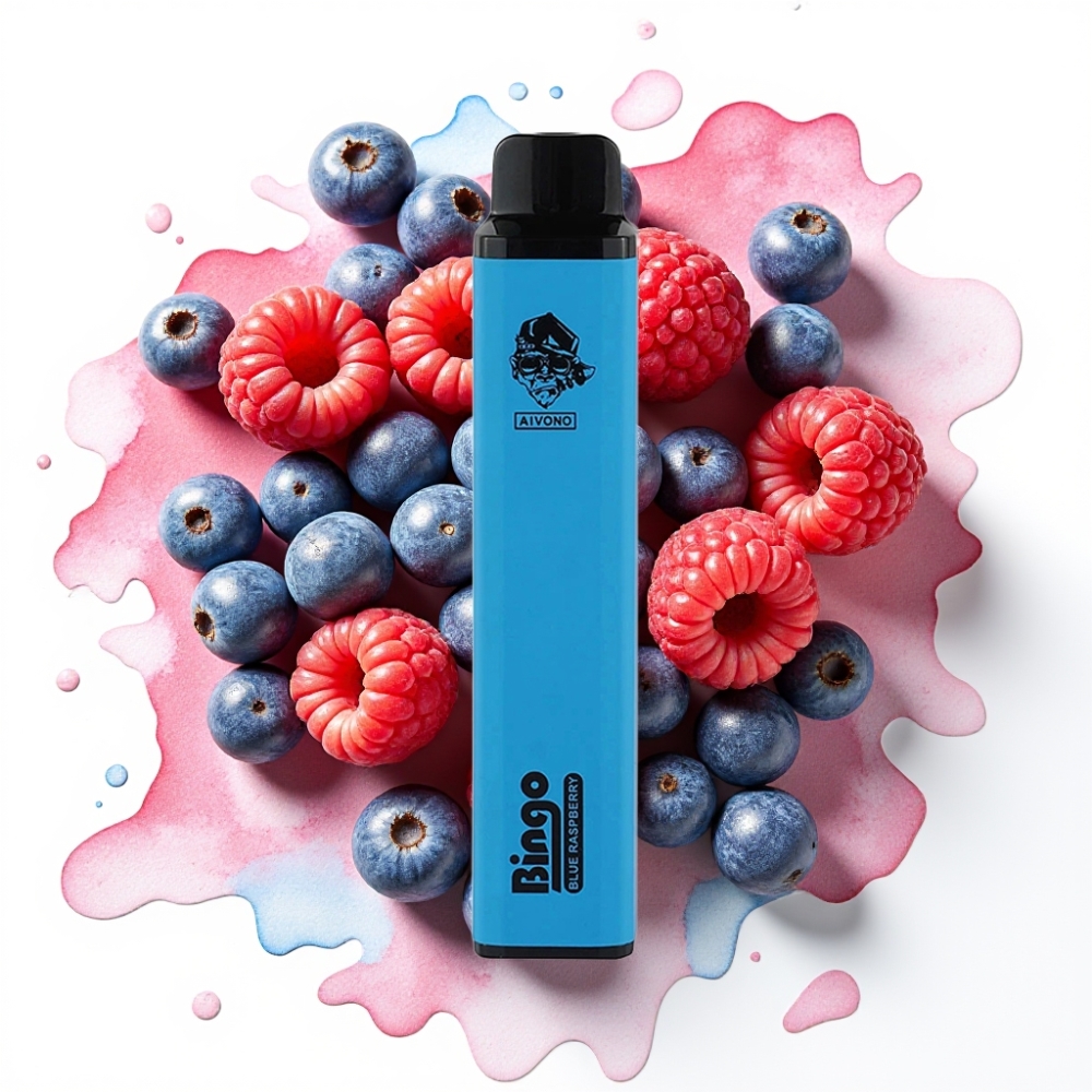 Aivono AIM BINGO 4000 Puffs Blå Bringebær – 10mL, 1000mAh, 5%