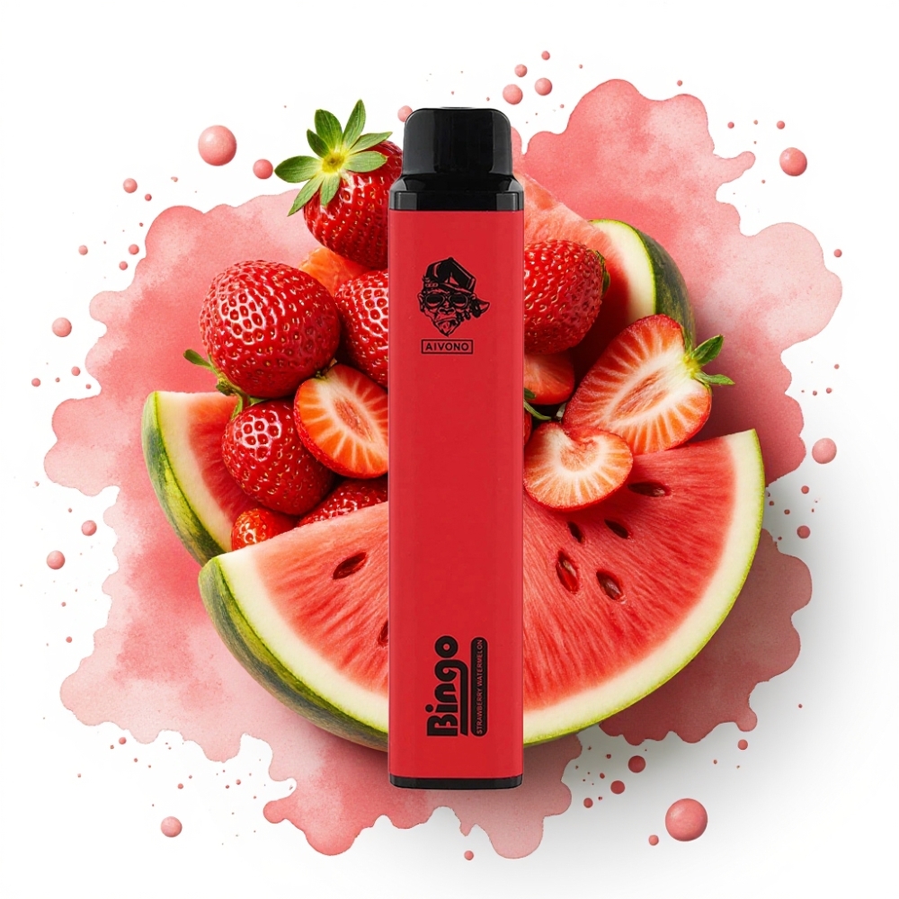 Aivono AIM BINGO 4000 Puffs Jordbær Vannmelon – 10mL, 1000mAh, 5%