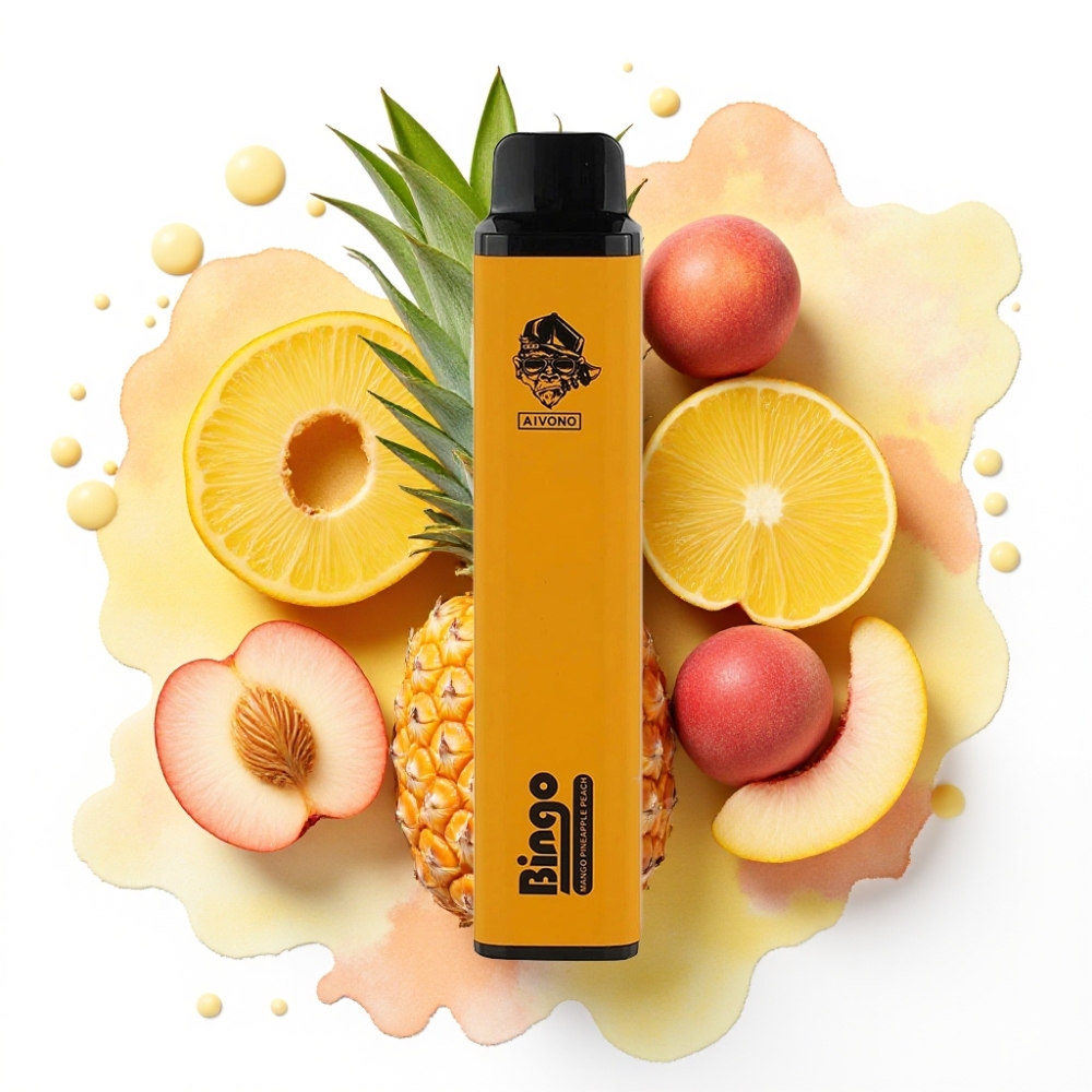 Aivono AIM BINGO 4000 Puffs Wango Ananas Fersken – 10mL, 1000mAh, 5%