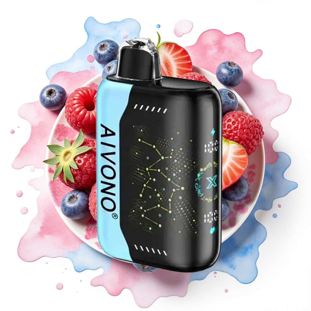 Aivono AIM BOOM 25000 Puffs Blåbringebær Is – 0-5%, 28ml, Type-C