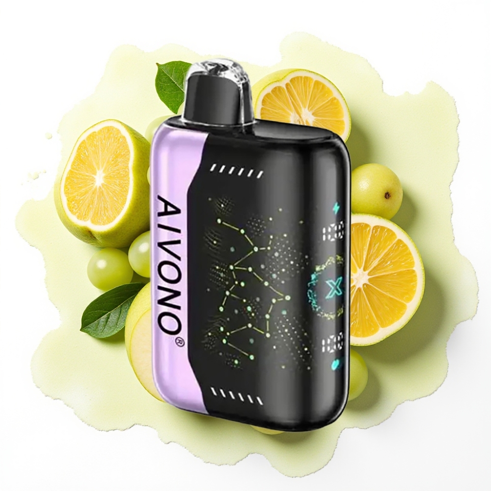 Aivono AIM BOOM 25000 Puffs Grønt Eple Drue – 0-5% Nikotin, 28ml, Type-C