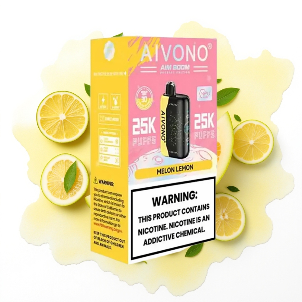 Aivono AIM BOOM 25000 Puffs Melon Sitron 0%-5% 28ml 650mAh