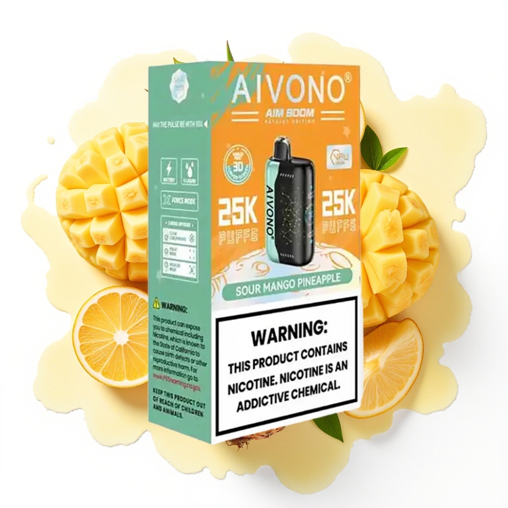 Aivono AIM BOOM 25000 Puffs Sur Mango Ananas – 28ml, 650mAh, Type-C