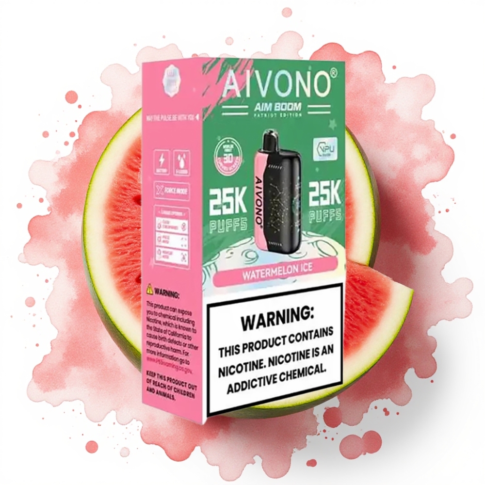Aivono AIM BOOM 25000 Puffs Vannmelon Is 0%-5% 28ml 650mAh
