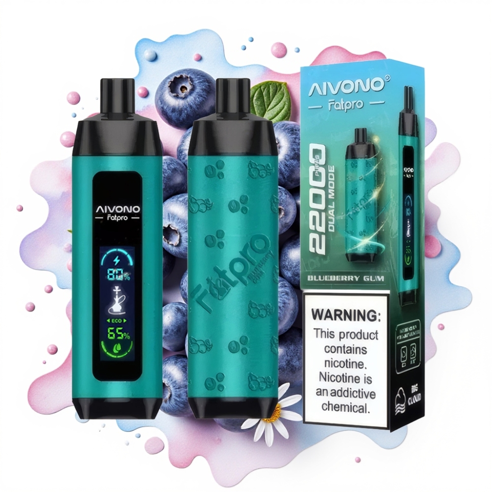 Aivono AIM FATPRO 22000 Puffs Blåbær Pistol 28ml 5% 600mAh