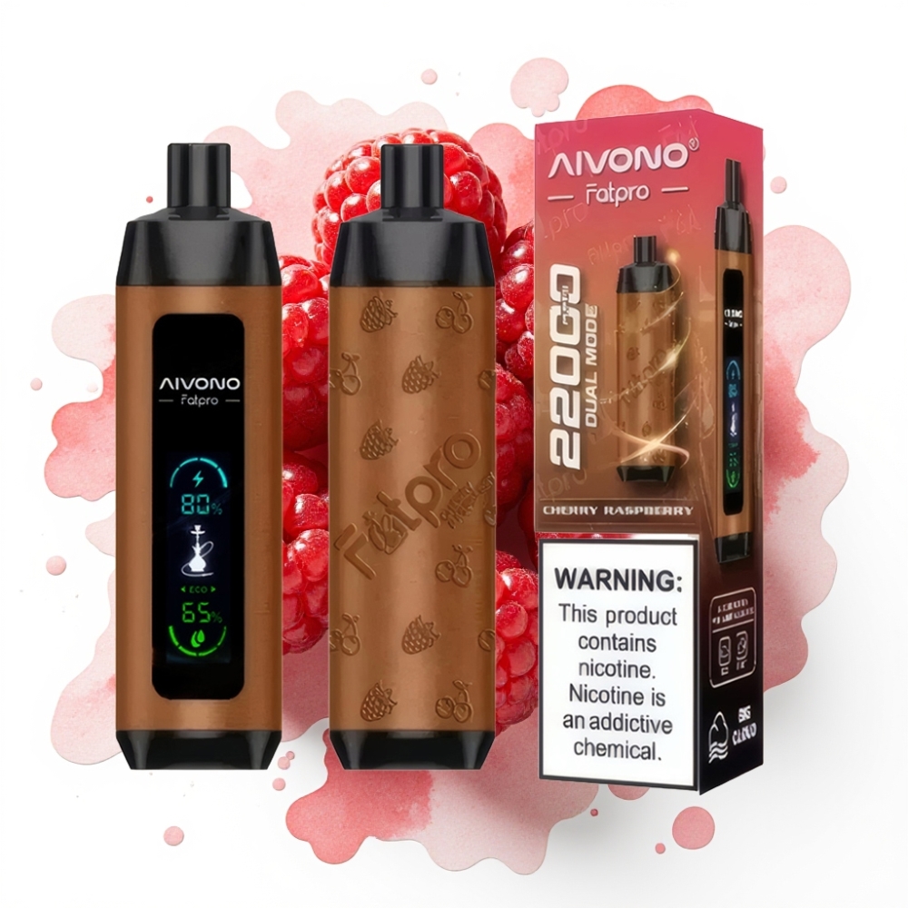 Aivono AIM FATPRO 22000 Puffs Chrry Bringebær – 28ml, 600mAh, 0,6 ohm