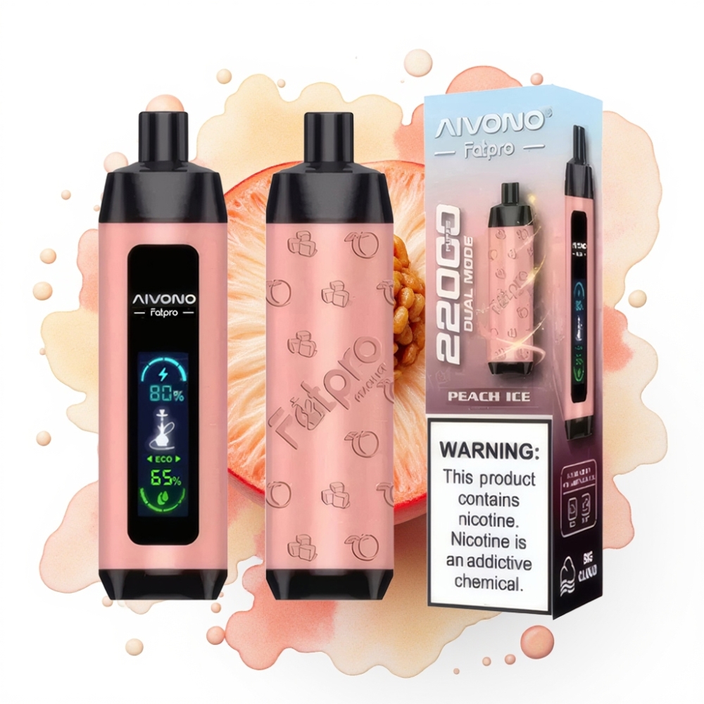 Aivono AIM FATPRO 22000 Puffs Fersken Is 28ml 5% 600mAh