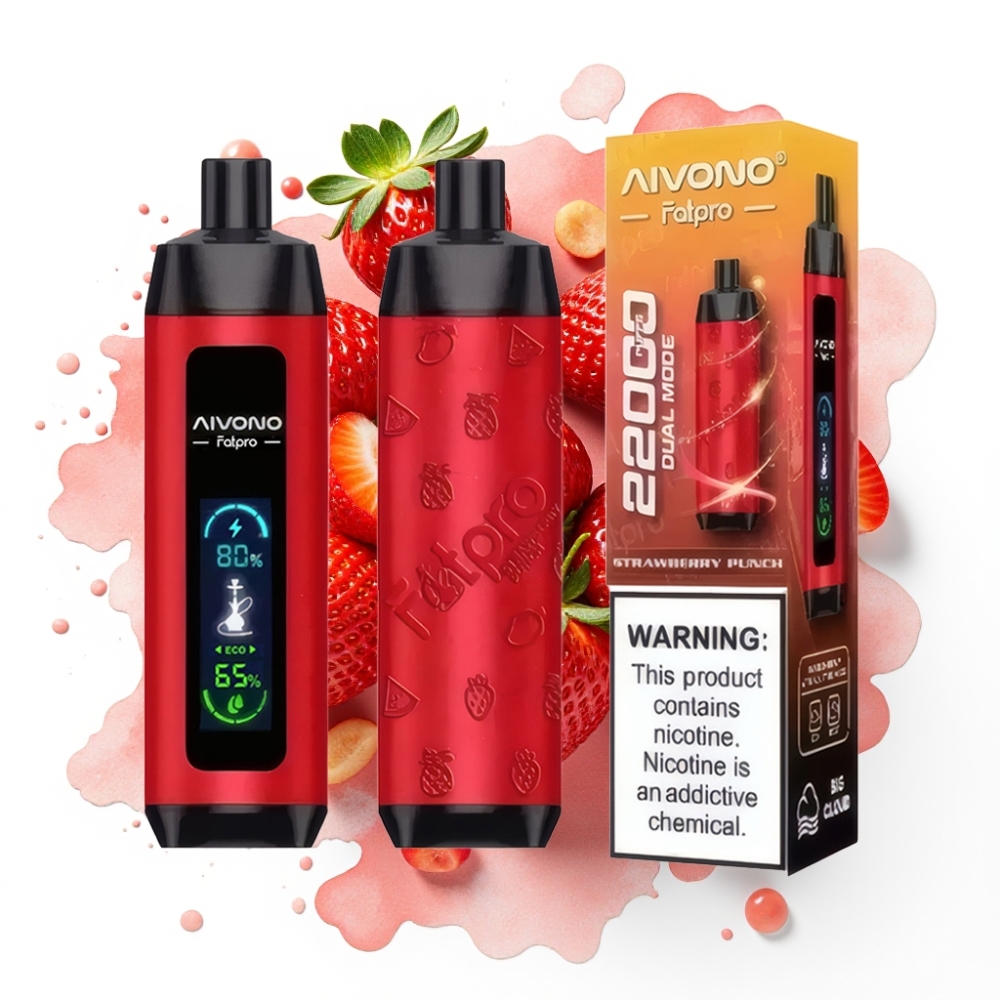 Aivono AIM FATPRO 22000 Puffs Jordbærsmørlag, 5% Nikotin, 28ml, 600mAh