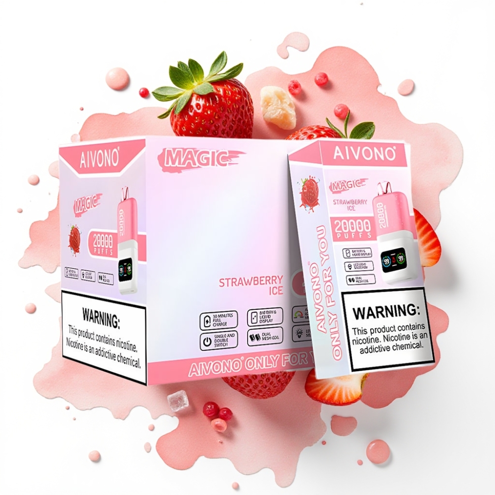 Aivono AIM MAGIC 20000 Puffs jordbæris 26ml 5% NIC LCD Type-C