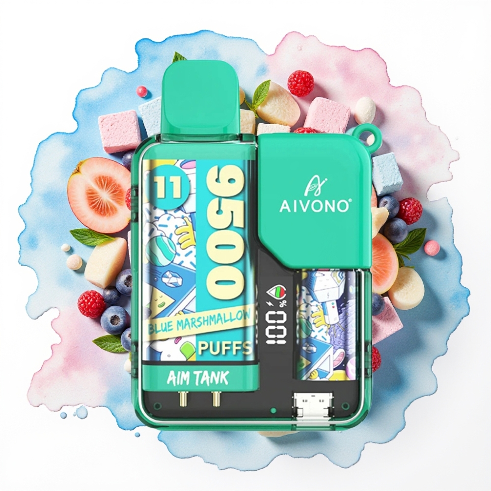 Aivono AIM-TANK 9500 Puffs Blå Marshmallow 18ml 650mAh LCD