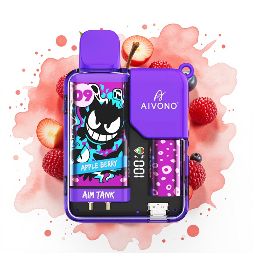 Aivono AIM-TANK 9500 Puffs Eplebær 18ml 650mAh LCD