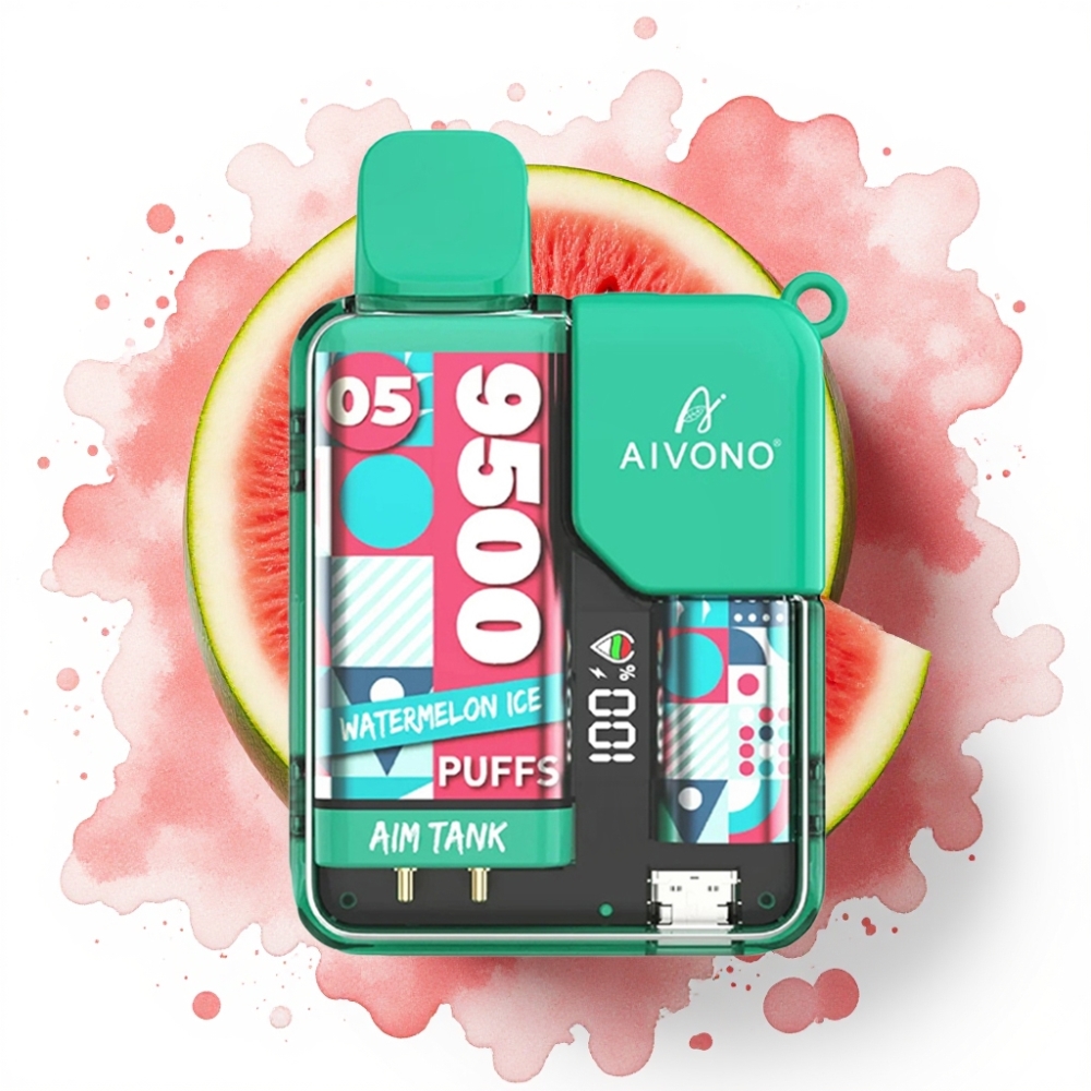Aivono AIM-TANK 9500 Puffs Vannmelon Is 18ml 650mAh LCD 1.2ohm