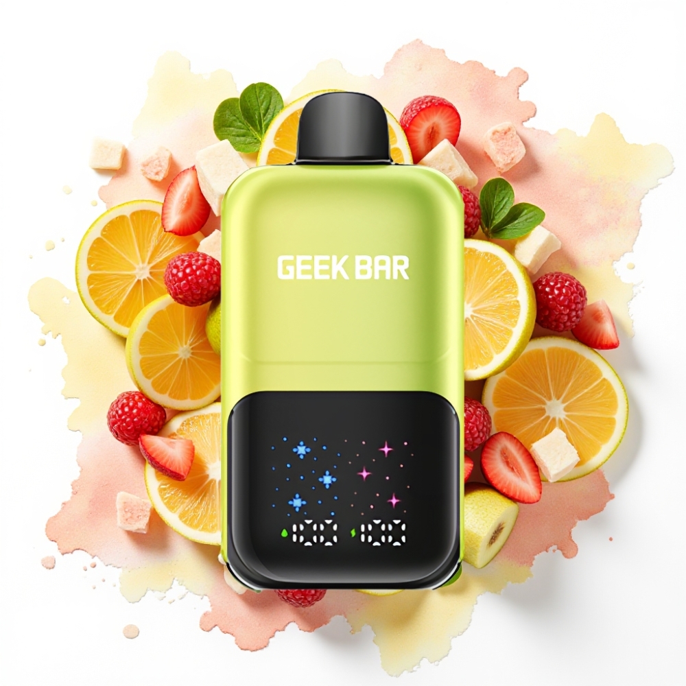 GEEK BAR 2GO 20ml 50000 Puffs To Serie Engangs Vape Pen Sur Eple Is, 5% Nikotinsalt, 3-nivå Smak/Kjølighet