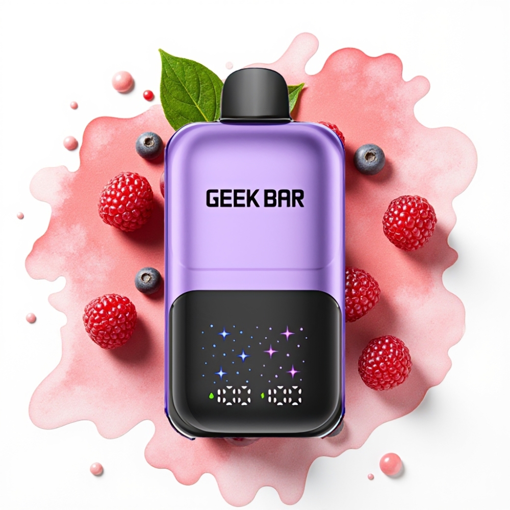 GEEK BAR 2GO 20ml 50000 Puffs To Serier Engangs Vape Druer & Bringebær 20mL 5% Nikotin