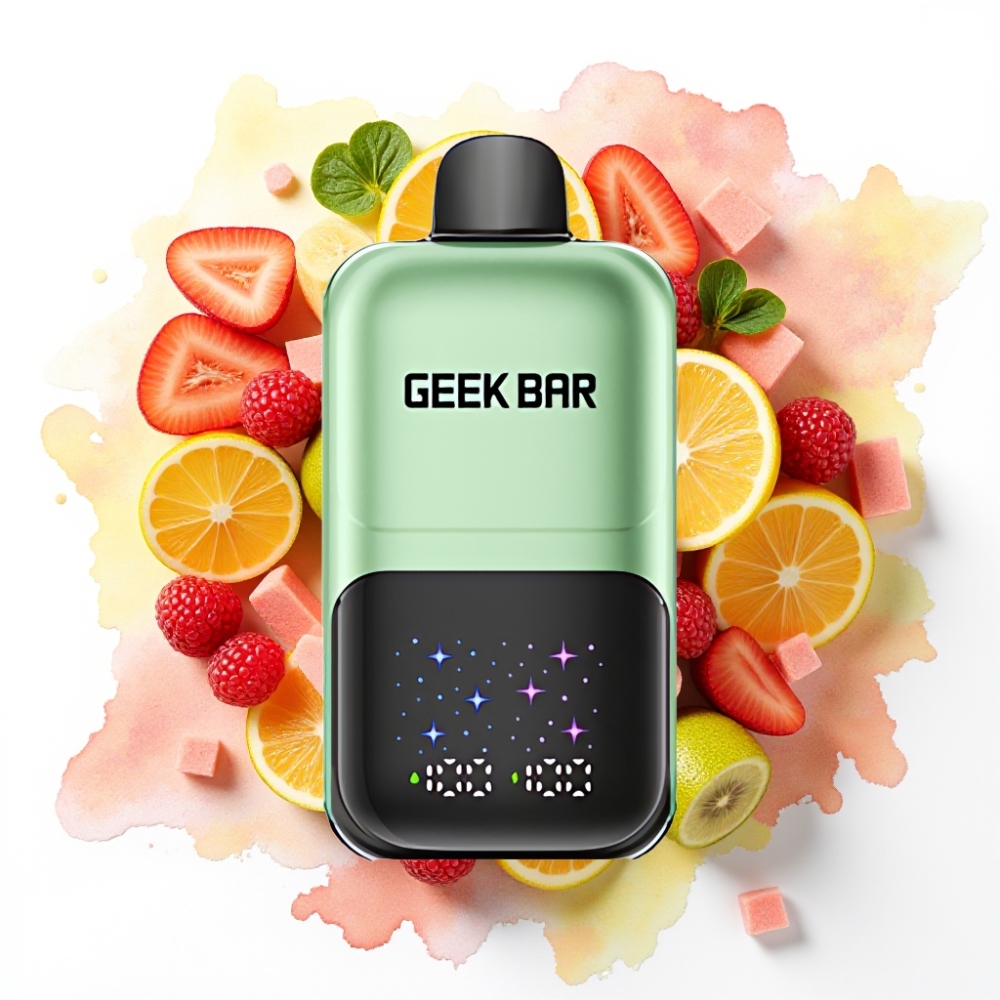 GEEK BAR 2GO 20ml 50000 Puffs To Serier Engangs Vape Pen Sur Candy & Sure Frukter, 5% Nikotin, 3 Nivåer