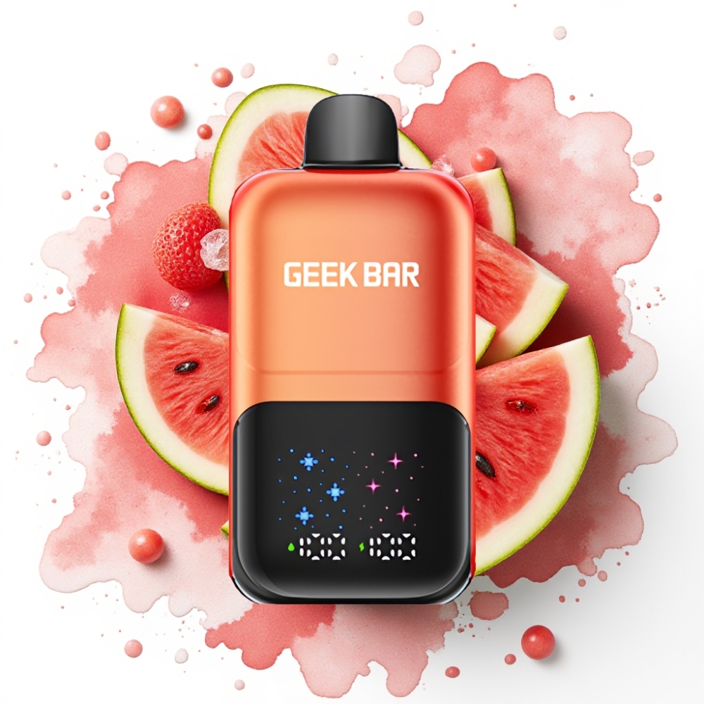 GEEK BAR 2GO 20ml 50000 Puffs To Serier Engangs Vape Pen Vannmelon Bubble Gum Is – 20mL, 5% Nikotin, 3-nivå Justering
