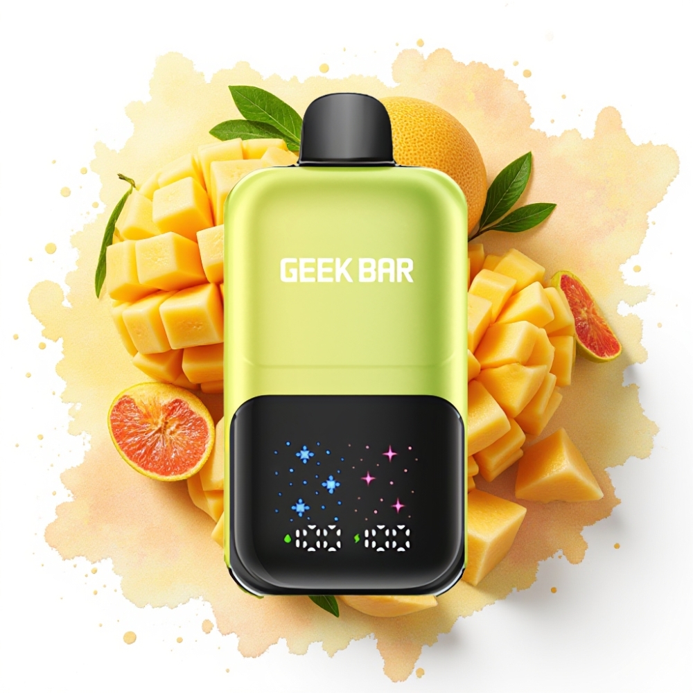 GEEK BAR 2GO 20ml 50000 Puffs Two Series Mexico Mango Is 5% Nikotinsalt, 3-nivå Justerbar Smak/Kjølighet, Oppladbar