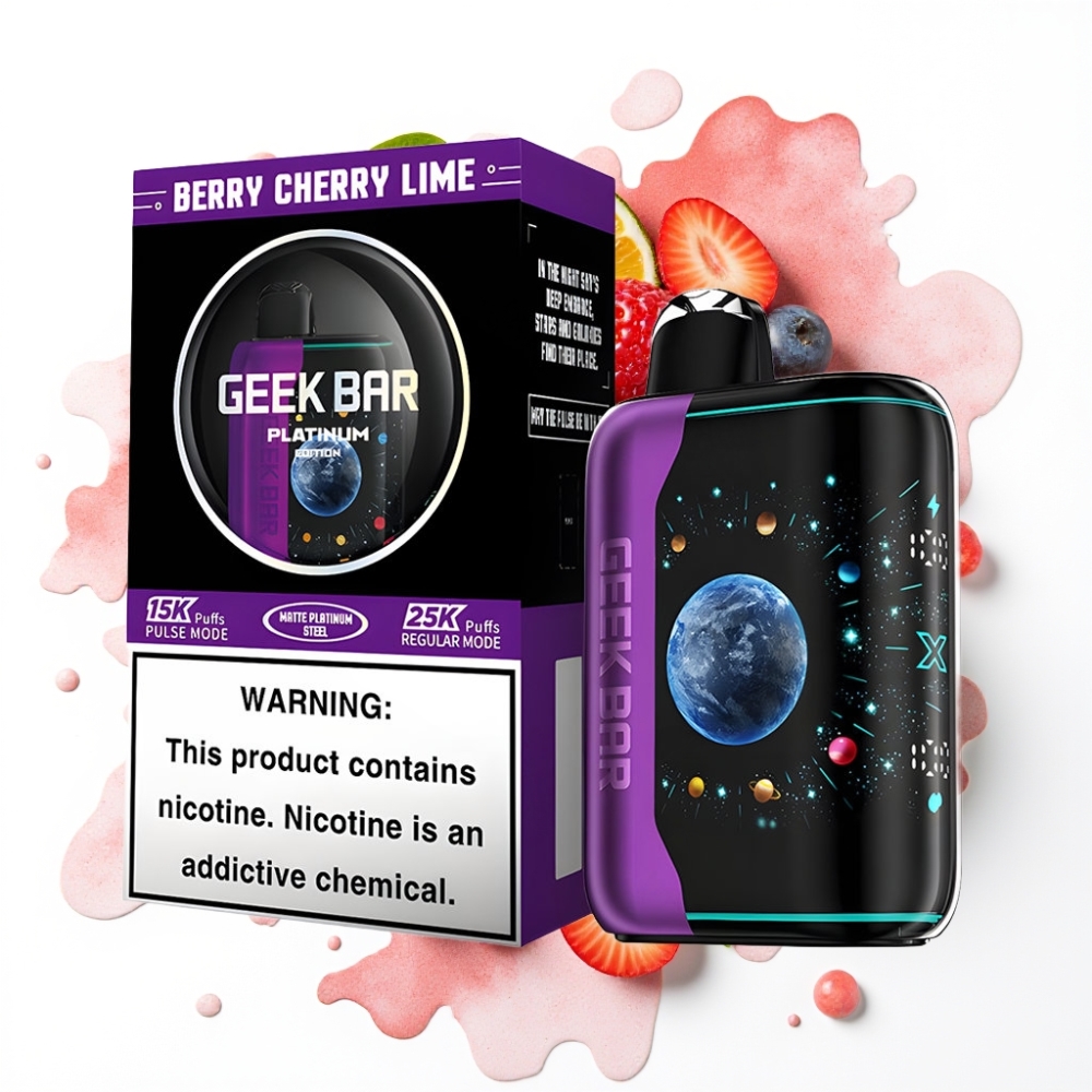 GEEK BAR Platinum Edition 25000 Puffs – Bær Kirsebær Lime, 20mL, 2% Nikotin