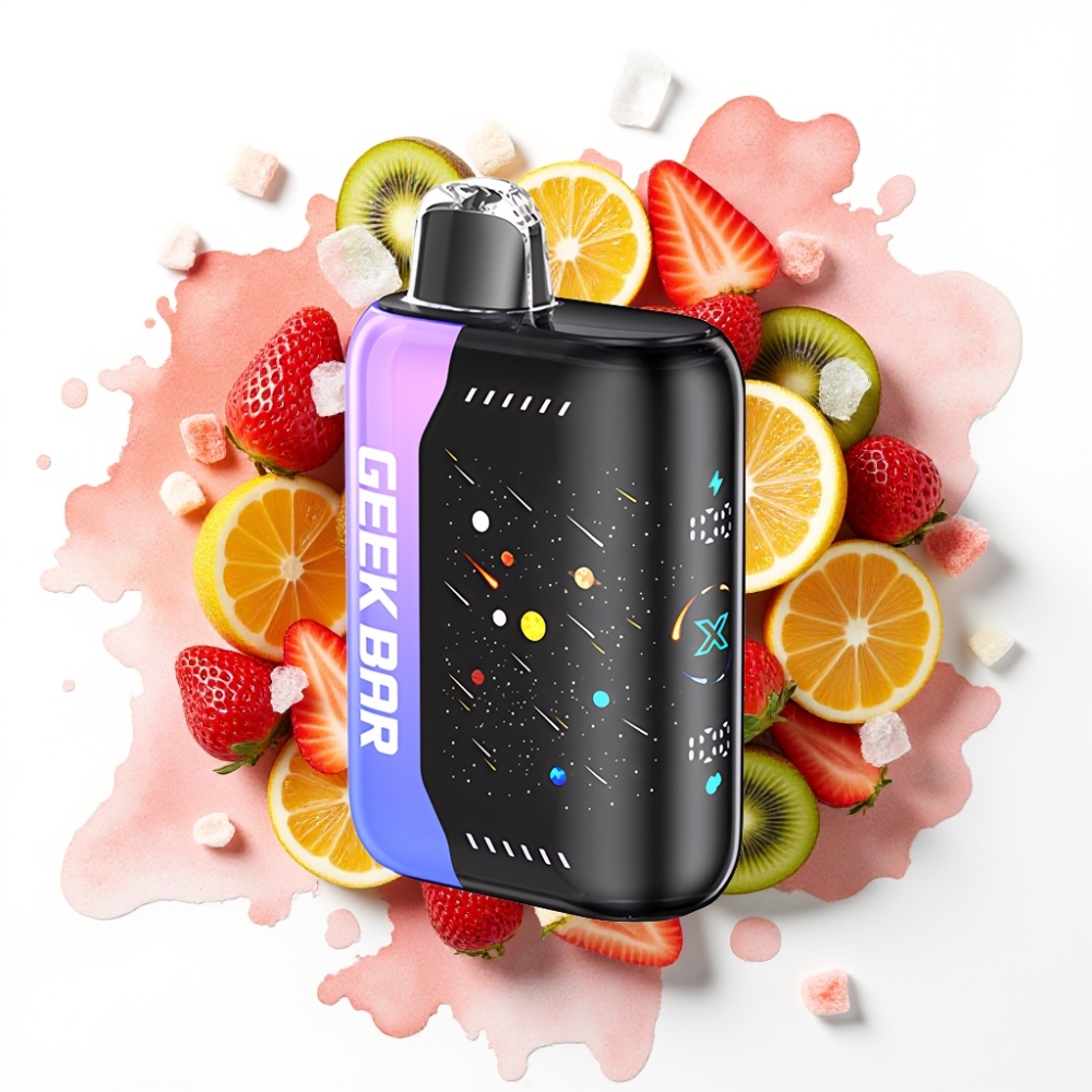 GEEK BAR Pulse X 42K Puffs Meteor Edition Jordbær Kiwi Is – 820mAh, 5%, Dobbelt Mesh Coil