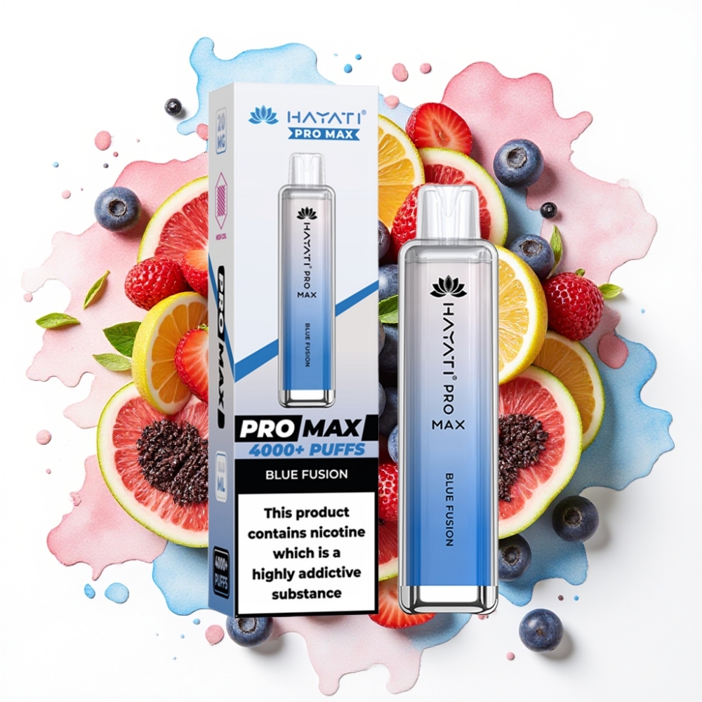Hayati Pro Max 4000 Puffs Disposable Vape Blå Fusion – 1400mAh, 2ml/10ml, 2%/5%