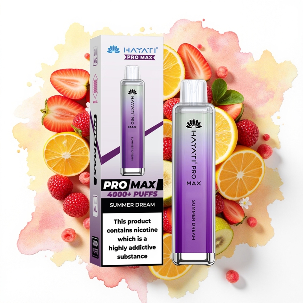 Hayati Pro Max 4000 Puffs Disposable Vape Sommerdrøm – 1400mAh, 2%/5% Nikotin