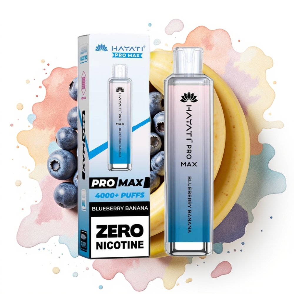 Hayati Pro Max 4000 Puffs Engangs Vape Blåbær Banan, 5% Nikotin, 1400mAh