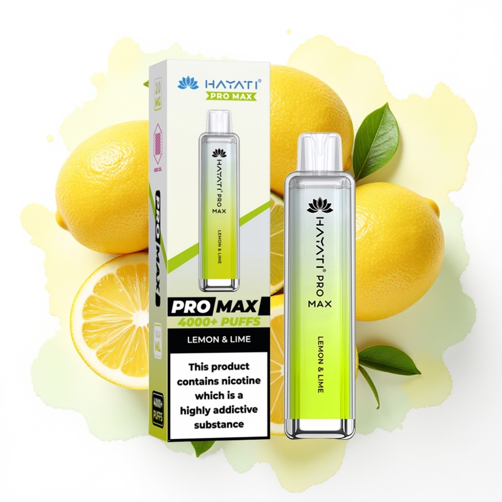 Hayati Pro Max 4000 Puffs Engangsdamp Sitron & Lime, 2ml/10ml, 1400mAh