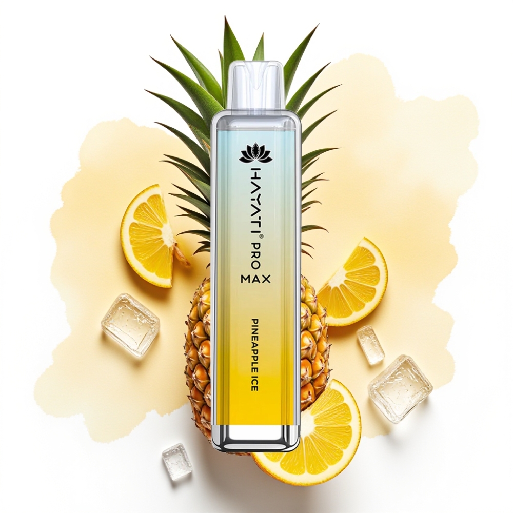 Hayati Pro Max 4000 Puffs Engangsvaper Ananas Is – 1400mAh, 2%/5% Nikotin, 2ml Tank