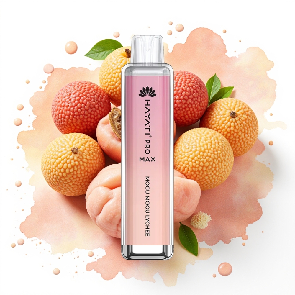 Hayati Pro Max 4000 Puffs Engangsvaper Mogu Mogu Litchi, 2ml/10ml, 1400mAh