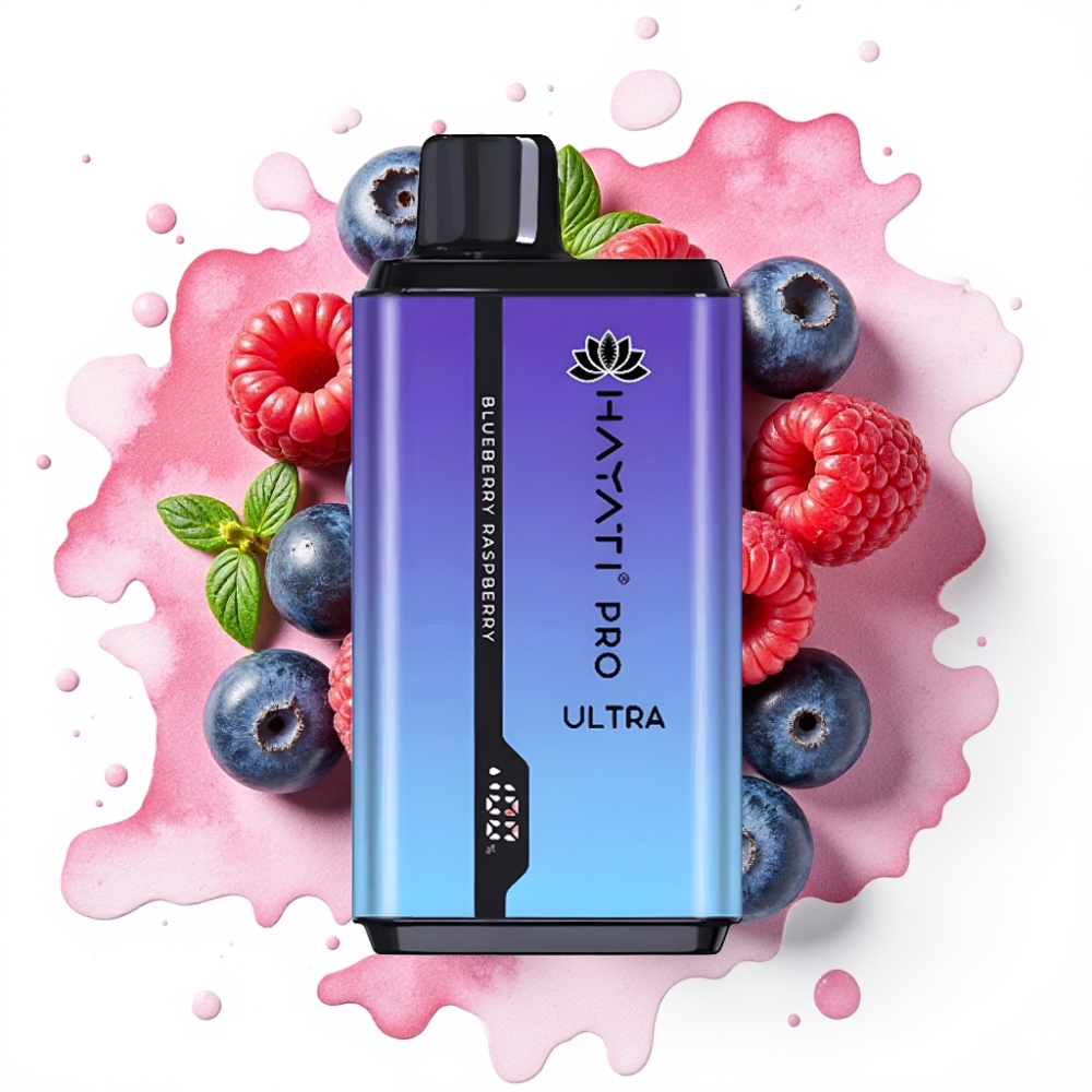 Hayati Pro Ultra 15000 Puffs Blåbær Bringebær – 15000+ Puffs, 2×12ml, 2%