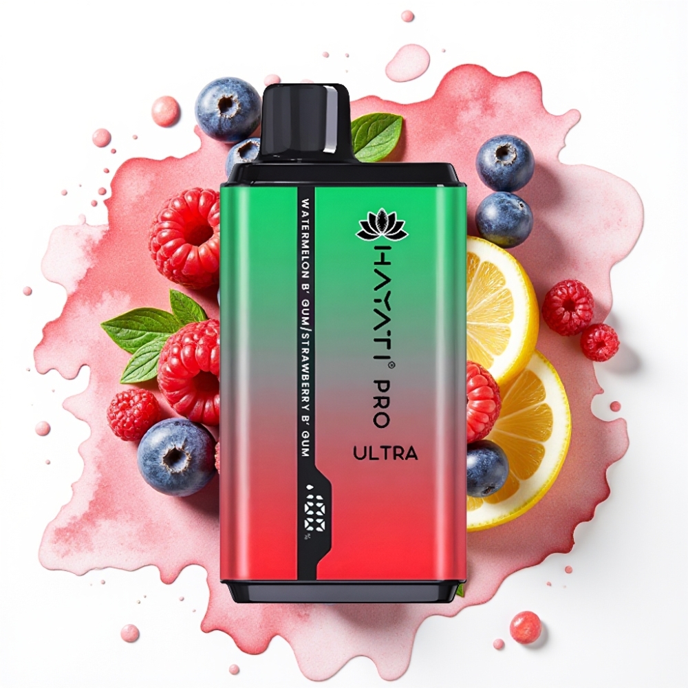 Hayati Pro Ultra 15000 Puffs Blåbær Bringebær Kirsebær Sitron & Blåbær 2×12ml 2%