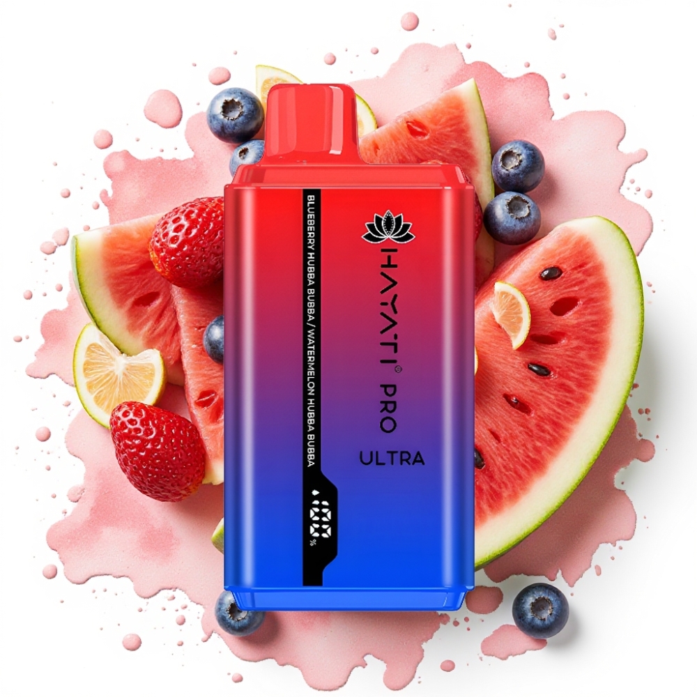 Hayati Pro Ultra 15000 Puffs – Blåbær Hubba Bubba & Vannmelon Hubba Bubba – 2×12ml 2%