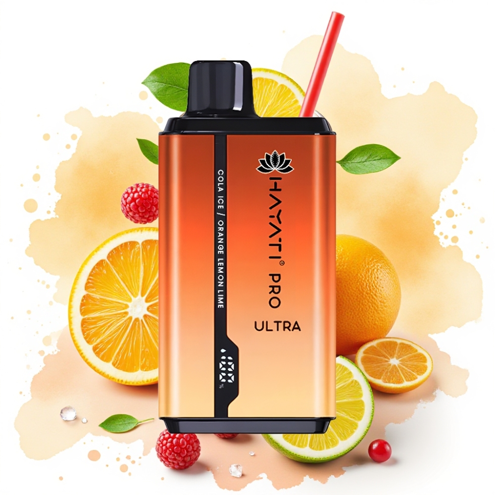 Hayati Pro Ultra 15000 Puffs Cola Is Oransje Sitron & Lime, 2×12ml, 2%