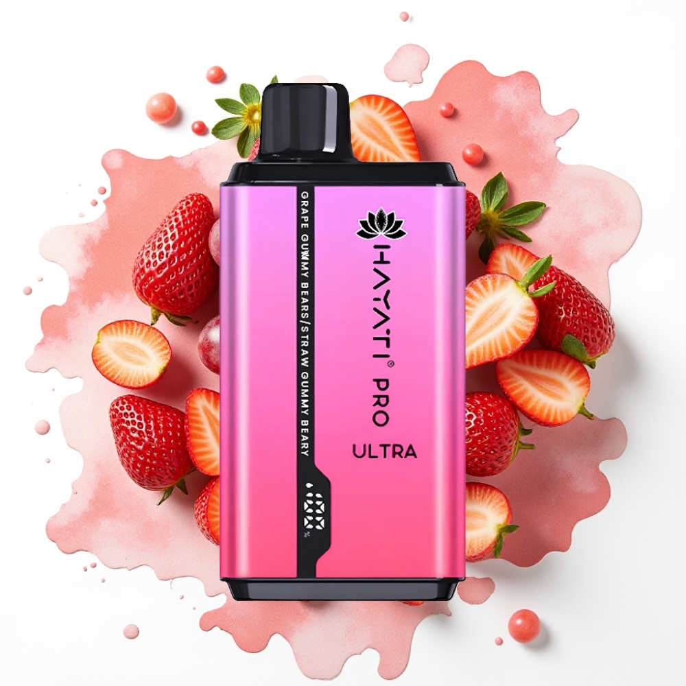Hayati Pro Ultra 15000 Puffs Druetøybjørn Jordbærtøybjørn 2×12ml 2%