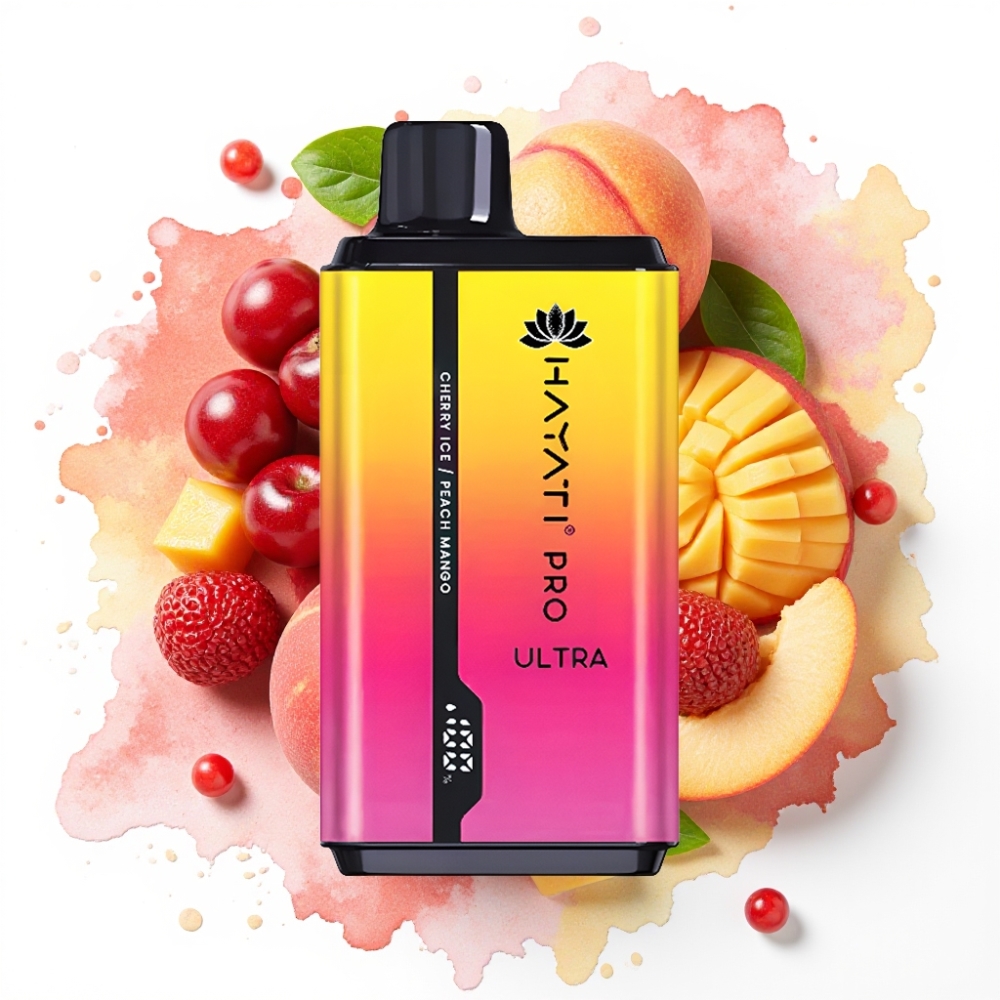 Hayati Pro Ultra 15000 Puffs Kirsebær Isfersken Mango 2×12ml 2%