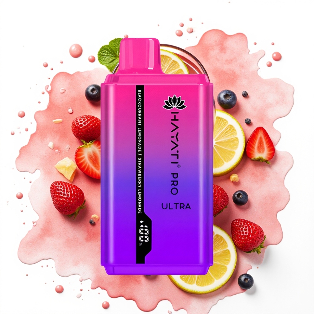 Hayati Pro Ultra 15000 Puffs Solbær Sitronade Jordbær Sitronade 2×12ml 2% 850mAh