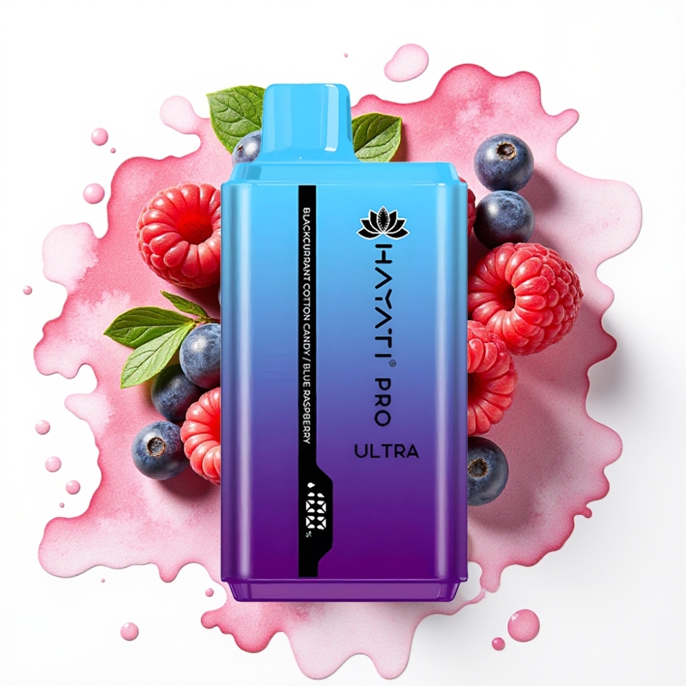Hayati Pro Ultra 15000 Puffs Solsigge Bomullsgodt Blåbringebær 850mAh 2×12ml